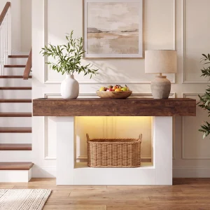 55 Inch Entryway Console Table With Power Outlet