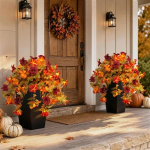 2 Pack Artificial Fall Hanging Flowers