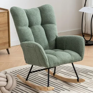 Modern Upholstered Nursery Rocking Chair