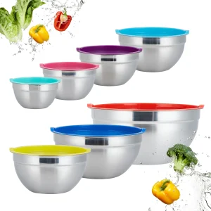7 PCS Stainless Steel Mixing Bowls